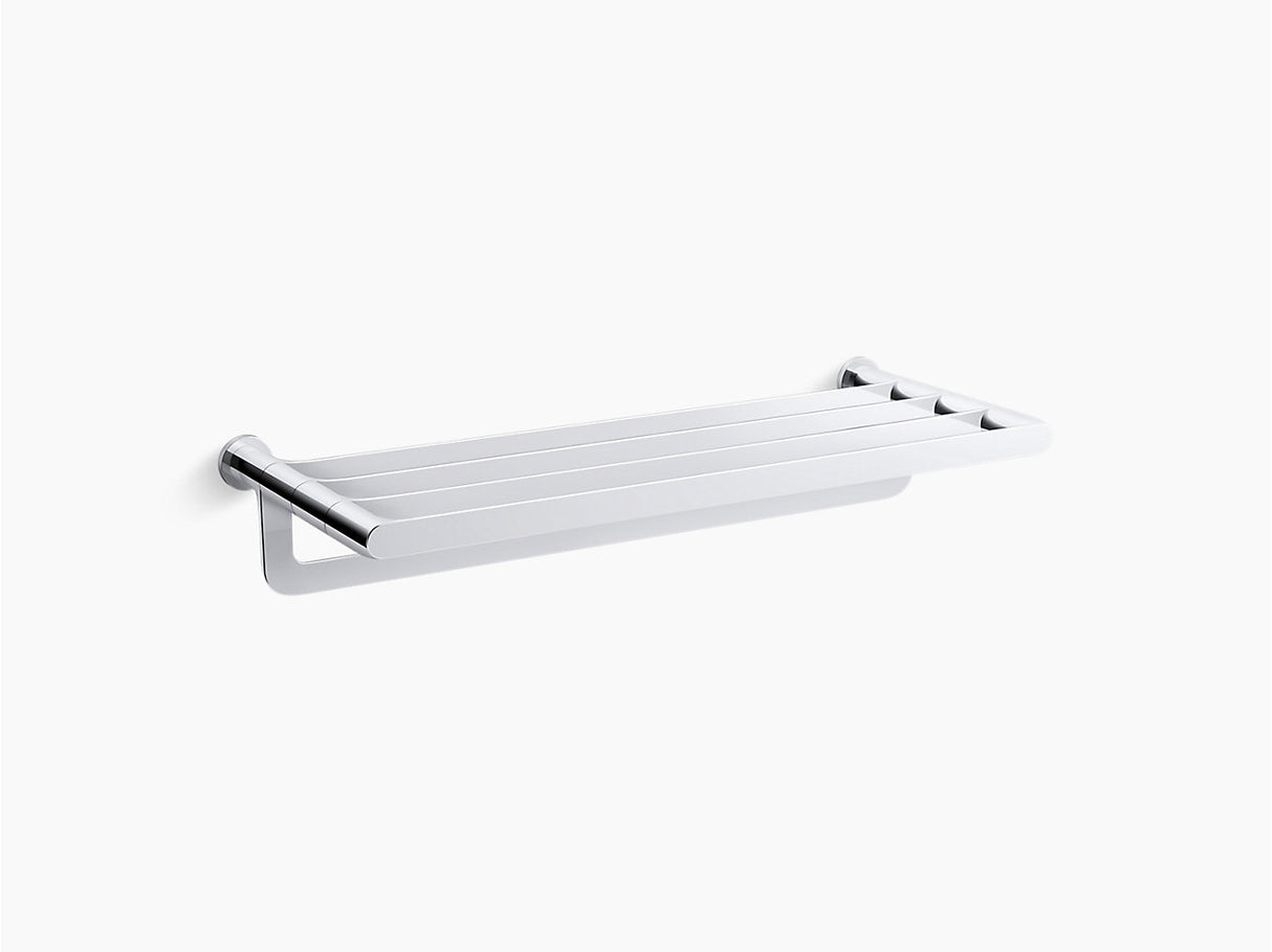 DOUBLE TOWEL SHELF - KOHLER LUXURY -  ( POLISHED CHROME - LUXURY - 0x570 mm - 0inchX23inch )