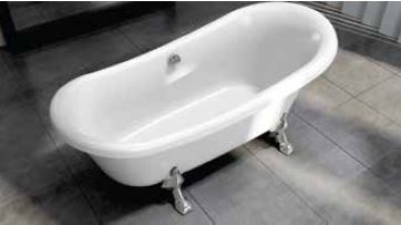 FREE STANDING BATH TUB ( HT-820MM) - OYSTER -  ( WHITE - RIVIERA-6530 - 1750x800 mm - 70inchX32inch )