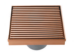 FLOOR DRAIN 5INCH - AUGA -  ( ROSE GOLD -  - 125x125 mm - 5inchX5inch )