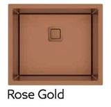 1 BOWL W/O DRAIN BOARD (DEPTH 8INCH) THK 1MM - CARYSIL -  ( ROSE GOLD MATT - MICRO RADIUS R10 - 610x457 mm - 24inchX18inch )