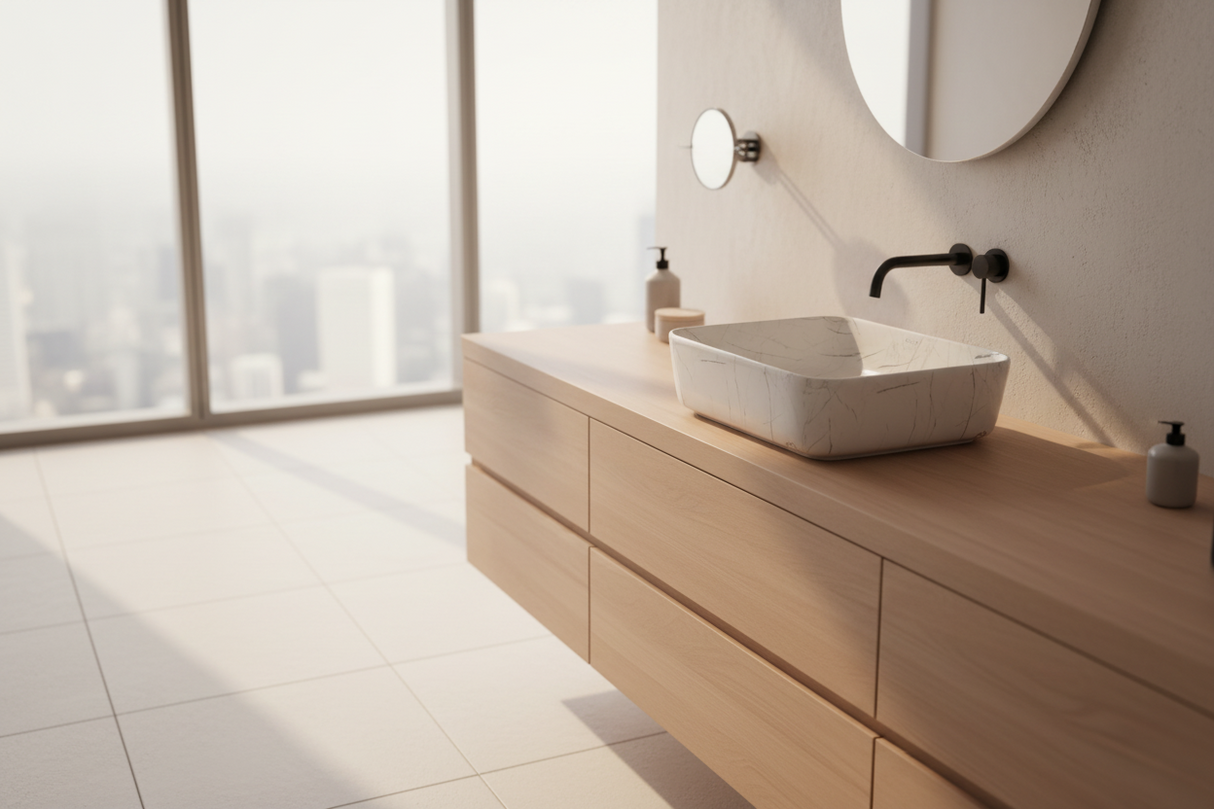 CERAMIC RECTANGLE COUNTER TOP WASHBASIN - BETTER LIVING -  (  -  - 450x325 mm - 18inchX13inch )