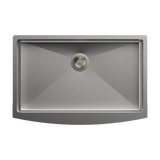 1 BOWL W/O DRAINBOARD (DEPTH 9INCH) THK 1.2MM - CARYSIL -  ( MATT FINISH - APPRON SINK - RADIUS - 837x577 mm - 33inchX22inch )