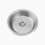 SS 1.0 BOWL (DEPTH 7.5  ) ROIS ROUND SINK - NIRALI -  ( SATIN - D SIGNO - 0x445 mm - 0inchX17.5inch )