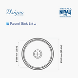 SS ROUND SINK FOR LID - NIRALI -  ( SATIN - D SIGNO - 0x455 mm - 0inchX17.5inch )