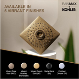 RAIN MAX SQUARE RH DUAL CORE SHOWERHEAD - KOHLER PREMIUM -  ( CHROME - PREMIUM - 256x256 mm - 10inchX10inch )