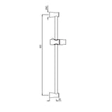 SLIDING RAIL DIA 19MM & 600MM LONG ROUND SH - ESSCO FAUCET -  ( CHROME - SHOWER ACC. - 0x600 mm - 0inchX24inch )