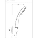 HAND SHOWER MULTI FLOW (80MM) - ESSCO FAUCET -  ( CHROME - HAND SHOWER - 80x15 mm - 3.2inchX0.5inch )