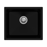 QUARTZ 1.0 BOWL W/O DRAIN BOARD (DEPTH 8INCH) - CARYSIL -  ( GRANITE METALLIC NERA - MAGIC SALSA - 457x406 mm - 18inchX16inch )