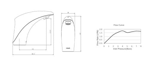 (PRUN)BASIN MIXER TOUCHLESS W/SINGLE HOLE - KOHLER PREMIUM -  ( POLISHED CHROME - PREMIUM - 0x15 mm - 0inchX0.6inch )