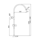 SHOWER PIPE W/HOOK (ADJ. LENGHT)- JAQUAR FAUCETS -  ( BLACK MATT - SHOWER ACC. - 0x15 mm - 0inchX0.5inch )