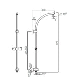 SHWR PIPE FOR CON TO CONC SHWR MXR ROUND - JAQUAR FAUCETS -  ( CHROME - SHOWER ACC. - 0x15 mm - 0inchX0.6inch )