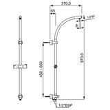 SHWR PIPE FOR CONN TO EXP SHWR MXR ROUND - JAQUAR FAUCETS -  ( CHROME - SHOWER ACC. - 0x15 mm - 0inchX0.5inch )