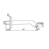 SHOWER ARM HVY. BDY.WITH FLANGE - JAQUAR FAUCETS -  ( ANTIQUE BRONZE - SHOWER ACC. - 0x15 mm - 0inchX0.5inch )