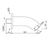 SHOWER ARM HEAVY WITH FLANGE - JAQUAR FAUCETS -  ( CHROME - SHOWER ACC. - 0x15 mm - 0inchX0.5inch )