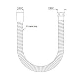 FLEXIBLE TUBE 1.5 MTR. - JAQUAR FAUCETS -  ( CHROME - SHOWER ACC. - 0x15 mm - 0inchX0.5inch )