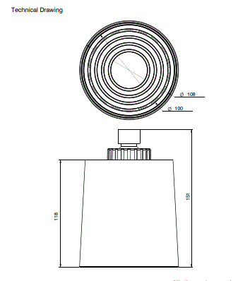 ABS HEAD SHOWER - AQUANT - ( CHROME - - 110x0 mm - 4.4inchX0inch )
