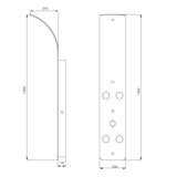 SHOWER PANEL - JAQUAR FAUCETS -  ( WHITE - GLASSY WHITE - 1400x250 mm - 56inchX10inch )