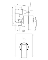 SL CONC.DIVERTOR HIGH FLOW - ARTIZE FAUCET -  ( ANTIQUE COPPER - SIGNAC - 0x15 mm - 0inchX0.5inch )