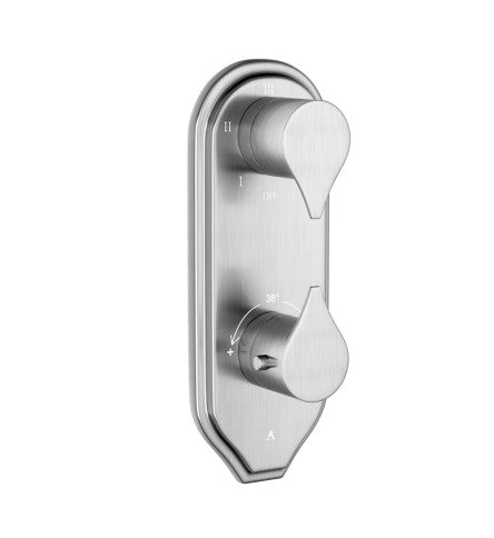 CONC.THERMO SET 2IN 5OUT+1FREE W/SHUTOFF - ARTIZE FAUCET -  ( STAINLESS STEEL - TIARA - 0x20 mm - 0.8inchX0inch )