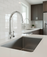 SINK COCK TABLE MOUNTED WITH SWIVEL SPOUT - LUXELET -  ( CHROME - QUADRA - 0x15 mm - 0inchX0.5inch )