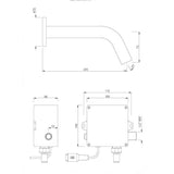 W/M FAUCET FOR BASIN(BATT.OP)PRE MIX KIT - JAQUAR FAUCETS -  ( ANTIQUE COPPER - SENSOR - 0x15 mm - 0inchX0.5inch )