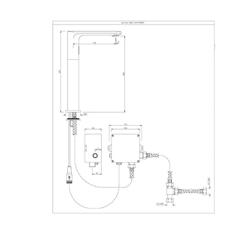 TALL BOY SENSOR FAUCET (BATTERY OP)- JAQUAR FAUCETS -  ( CHROME - OPAL PRIME SENSOR - 0x15 mm - 0inchX0.5inch )