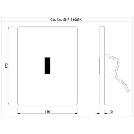 EXPOSED PART KIT OF URINAL SENSOR CONSISTING OF WALL FLANGE WITH SENSOR EYE - JAQUAR FAUCETS -  ( GOLD BRIGHT PVD - SENSOR FAUCETS - 0x15 mm - 0inchX0.5inch )