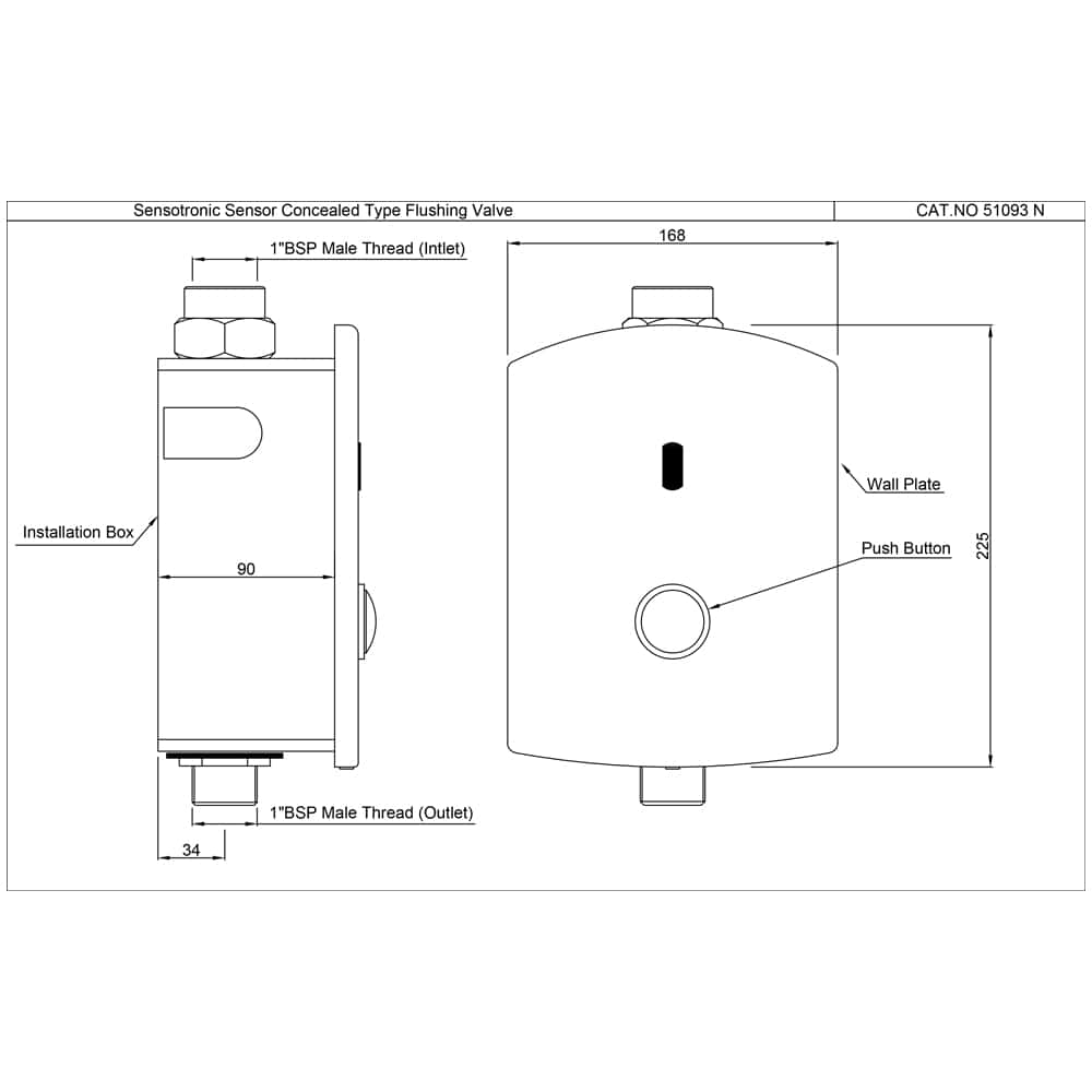 CON.TYPE FLUSH VLV FOR W.C(BATTERY OP)- JAQUAR FAUCETS - ( STL - SENSOR - 0x32 mm - 0inchX1.25inch )