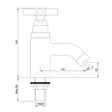 PILLAR COCK - JAQUAR FAUCETS -  ( CHROME - SOLO - 0x15 mm - 0inchX0.5inch )