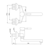 S.L. SINK MIXER W/M - JAQUAR FAUCETS -  ( CHROME - SOLO - 0x15 mm - 0inchX0.5inch )