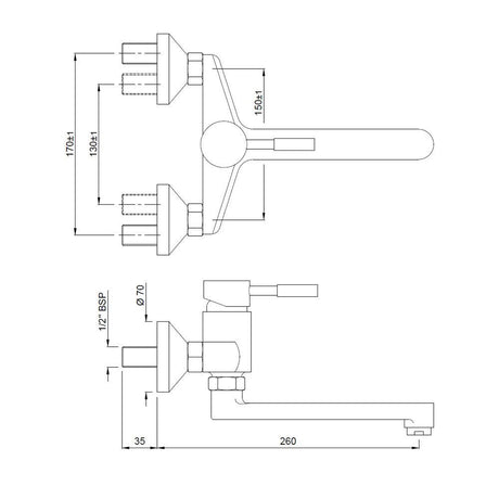 S.L. SINK MIXER W/M - JAQUAR FAUCETS -  ( CHROME - SOLO - 0x15 mm - 0inchX0.5inch )