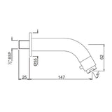 BIB COCK SPOUT OPERATED - JAQUAR FAUCETS -  ( CHROME - SPOUT OP.TAP - 0x15 mm - 0inchX0.5inch )