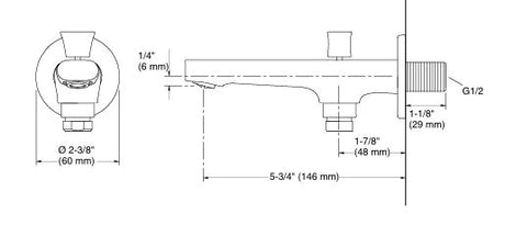APT BATH SPOUT W/DIVERTER - KOHLER POPULAR -  ( CHROME - POPULAR - 0x0 mm - 0inchx0inch )