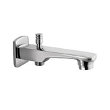 BATH TUB SPOUT W/BUTTON & FLANGE - ESSCO FAUCET -  ( CHROME - STELLA - 0x15 mm - 0inchX0.5inch )