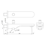 BUTTON SPOUT - JAQUAR FAUCETS -  ( ANTIQUE BRONZE - SPOUT - 0x15 mm - 0inchX0.5inch )