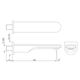 PLAIN SPOUT - JAQUAR FAUCETS -  ( ANTIQUE BRONZE - SPOUT - 0x15 mm - 0inchX0.5inch )