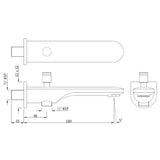 BUTTON SPOUT - JAQUAR FAUCETS -  ( BCH - SPOUT - 0x15 mm - 0inchX0.5inch )