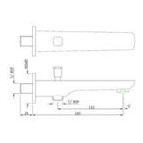 BUTTON SPOUT - JAQUAR FAUCETS -  ( BLACK MATT - SPOUT - 0x15 mm - 0inchX0.5inch )