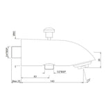 BUTTON SPOUT HEAVY - JAQUAR FAUCETS -  ( CHROME - SPOUT - 0x15 mm - 0inchX0.5inch )