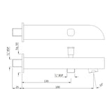 BUTTON SPOUT - JAQUAR FAUCETS -  ( GRAPHITE - SPOUT - 0x15 mm - 0inchX0.5inch )