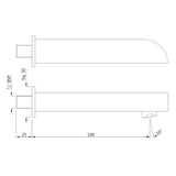 PLAIN SPOUT - JAQUAR FAUCETS -  ( GRAPHITE - SPOUT - 0x15 mm - 0inchX0.5inch )