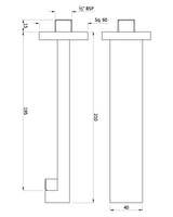 PLAIN SPOUT - ARTIZE FAUCET -  ( CHROME - SPOUT - 0x15 mm - 0inchX0.5inch )