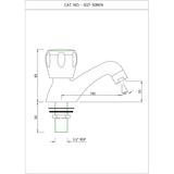 PILLAR COCK SUPER DLX - ESSCO FAUCET -  ( CHROME - SOMETHING SPL - 0x15 mm - 0inchX0.6inch )