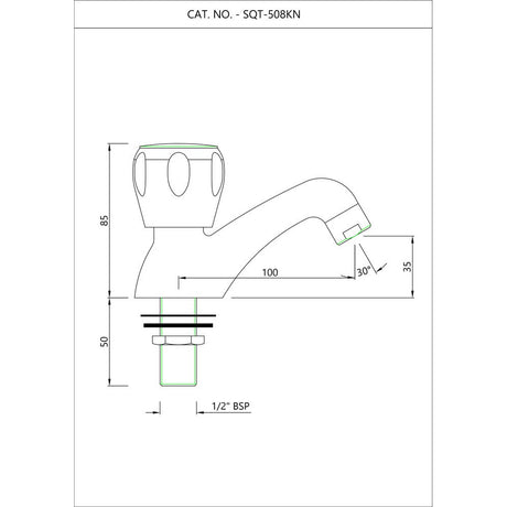 PILLAR COCK SUPER DLX - ESSCO FAUCET -  ( CHROME - SOMETHING SPL - 0x15 mm - 0inchX0.6inch )