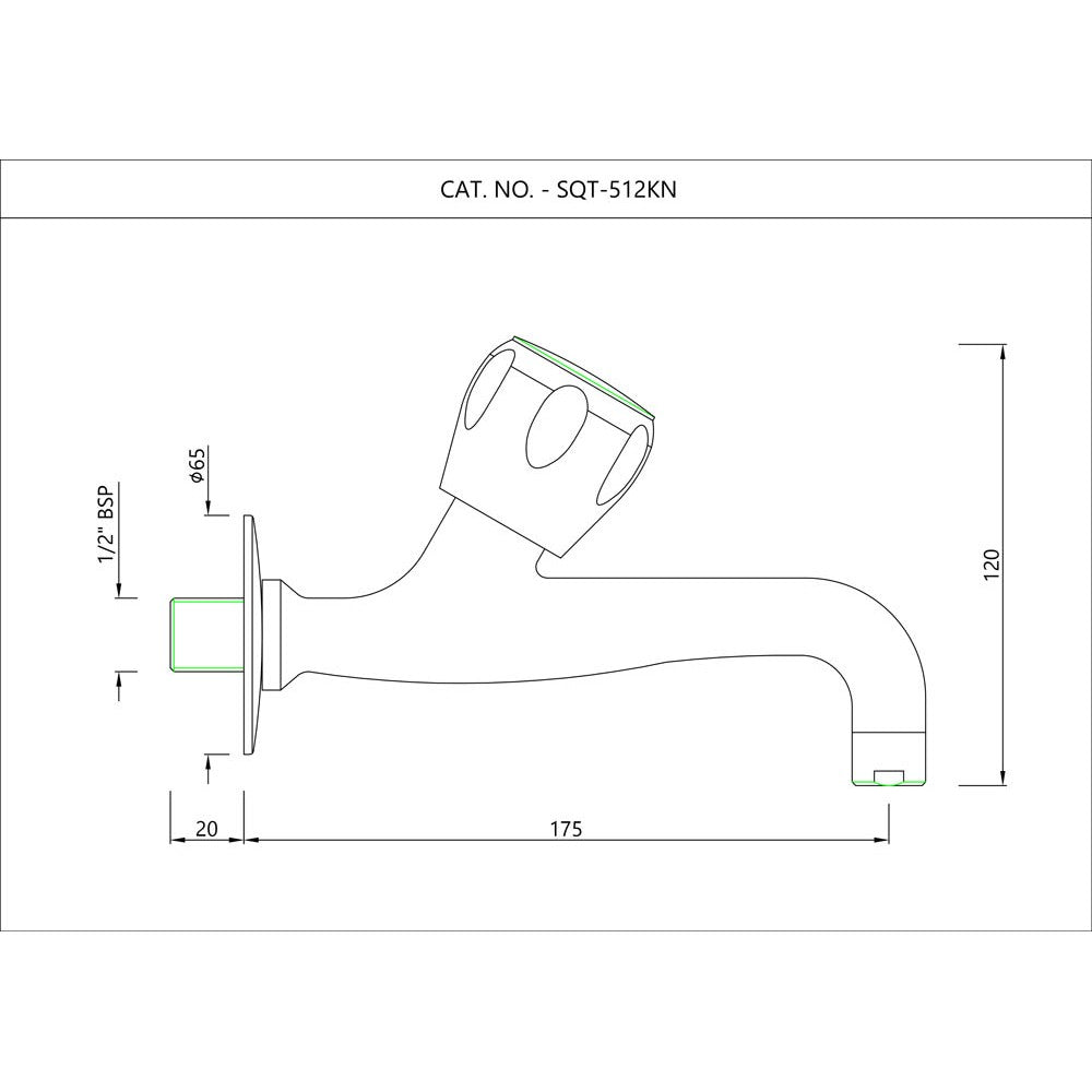 LONG BODY BIB COCK W/FLANGE - ESSCO FAUCET -  ( CHROME - SOMETHING SPL - 0x15 mm - 0inchX0.6inch )