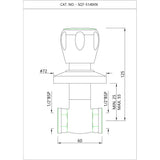 CONC.STOP COCK - ESSCO FAUCET -  ( CHROME - SOMETHING SPL - 0x15 mm - 0inchX0.5inch )