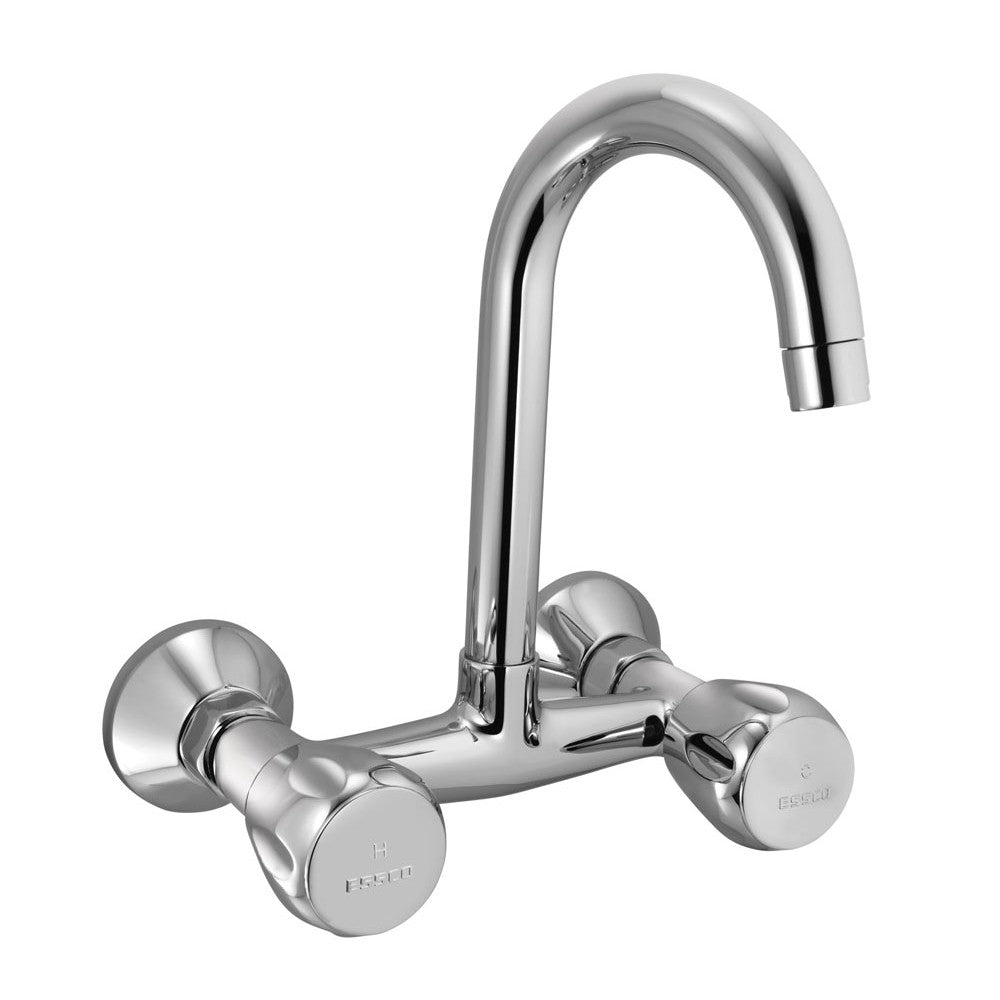 SINK MIXER WITH W/M SWINGING PIPE SPOUT - ESSCO FAUCET -  ( CHROME - SUMTHING SPECIAL - 0x15 mm - 0inchX0.5inch )
