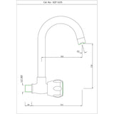 SINK COCK WITH W/M SWINGING PIPE SPOUT - ESSCO FAUCET -  ( CHROME - SUMTHING SPECIAL - 0x15 mm - 0inchX0.5inch )