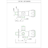 2 WAY ANGLE VALVE WITH WALL FLANGE - ESSCO FAUCET -  ( CHROME - SUMTHING SPL - 0x15 mm - 21.4inchX0.6inch )