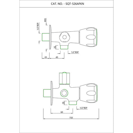 2 WAY ANGLE VALVE WITH WALL FLANGE - ESSCO FAUCET -  ( CHROME - SUMTHING SPL - 0x15 mm - 21.4inchX0.6inch )